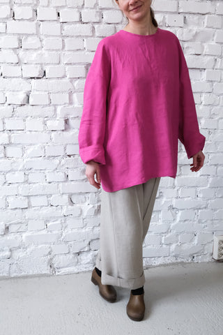 Long Sleeve Base Top | Lin | Magenta