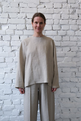 Long Sleeve Base Top | Lin | Natur