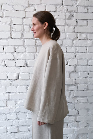 Long Sleeve Base Top | Lin | Natur