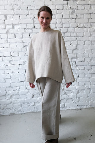 Long Sleeve Base Top | Lin | Natur