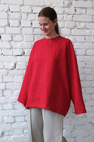 Long Sleeve Base Top | Lin | Classic Red