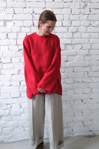 Long Sleeve Base Top | Lin | Classic Red