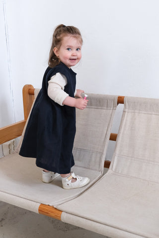 Simple Dress - uten erme | Lin | Navy