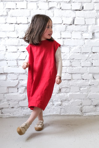 Simple Dress - uten erme | Lin | Classic Red