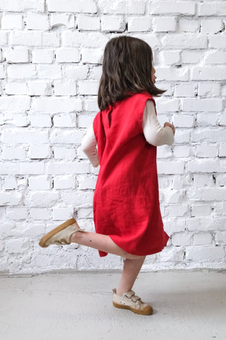 Simple Dress - uten erme | Lin | Classic Red
