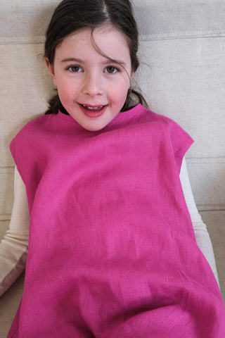 Simple Dress - uten erme | Lin | Magenta