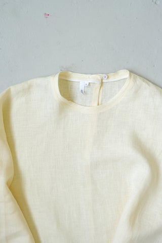 Long Sleeve Base Top | Lin | Pale Yellow