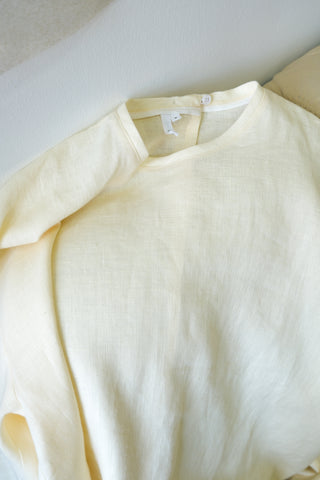 Long Sleeve Base Top | Lin | Pale Yellow