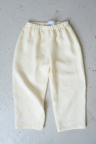 Wide Trousers | Lin | Pale Yellow
