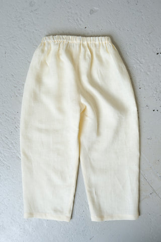 Wide Trousers | Lin | Pale Yellow