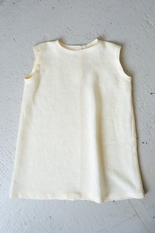 Simple Dress - med og uten erme | Lin | Pale Yellow