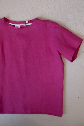 Short Sleeve Base Top | Lin | Magenta