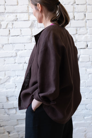 Simple Jacket | Lin | Brown