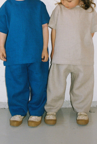 Wide Trousers | Lin | Natur