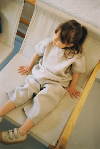 Wide Trousers | Lin | Natur