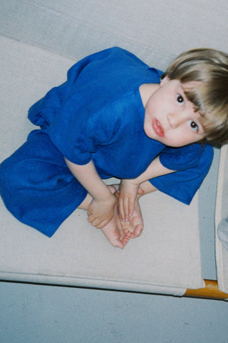 Wide Trousers | Lin | Cobalt